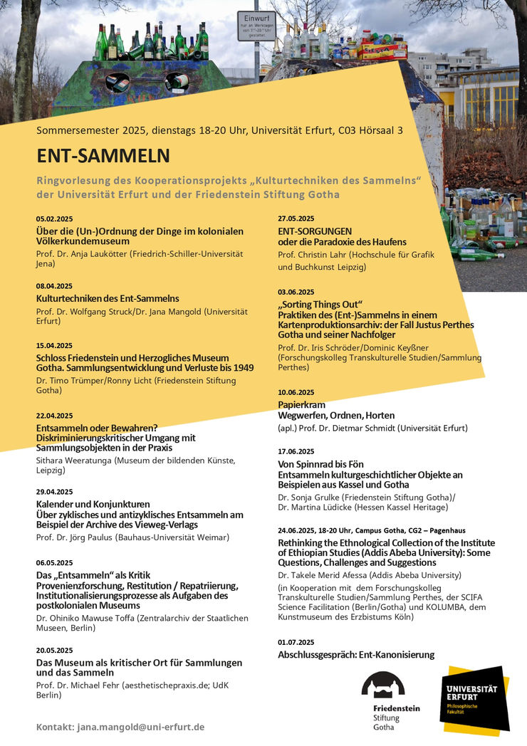 Flyer Ringvorlesung ENT-SAMMELN