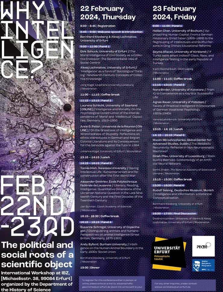 Das Plakat der Konferenz "Why Intelligence"